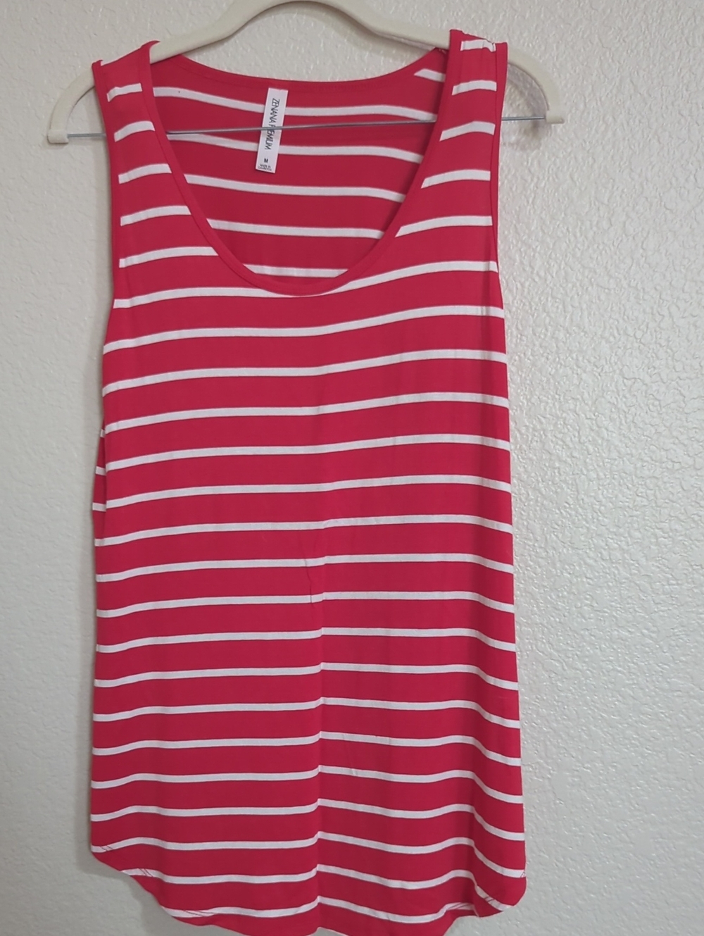 Z Supply Red and White Striped Scoop Tank
